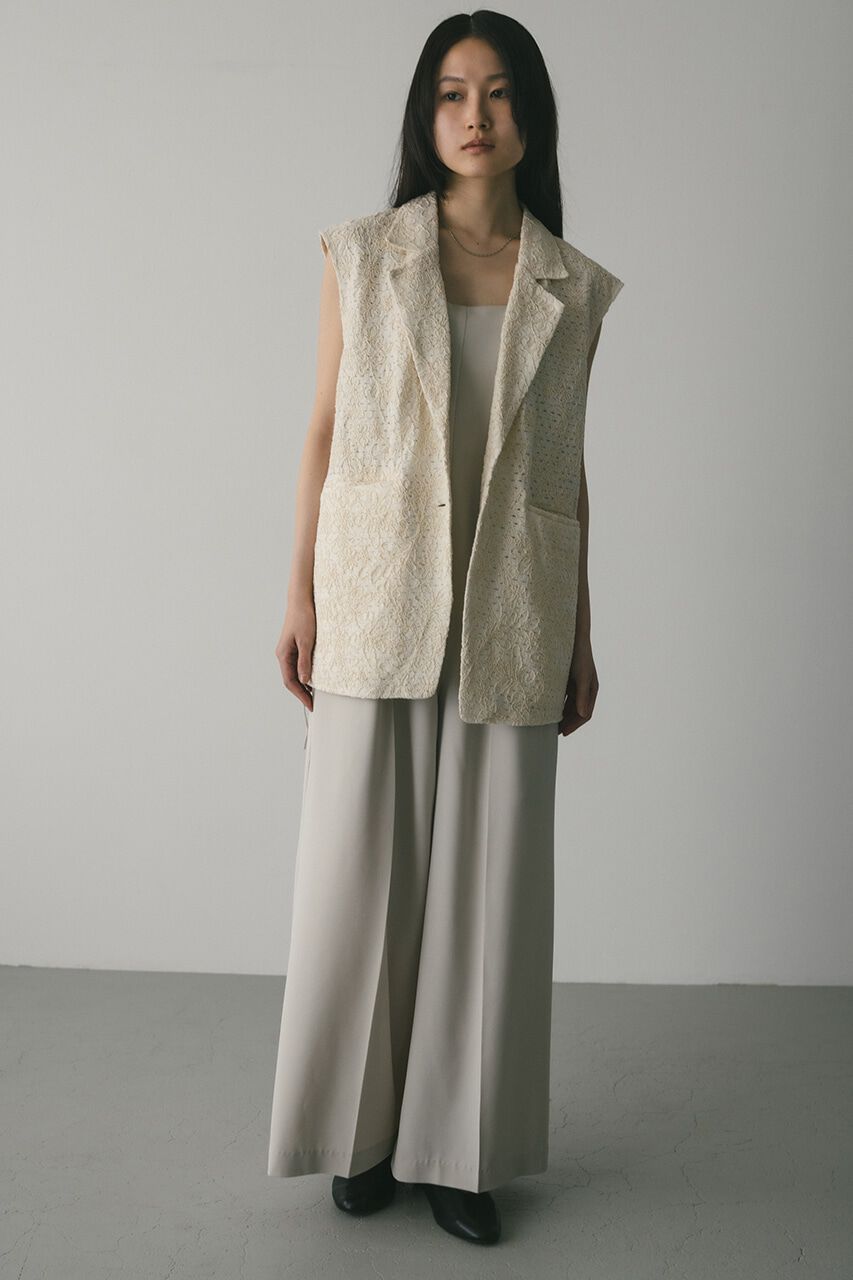 STYLEMIXER「エンブロイダリーレースベスト」|ダウンベスト・ベスト|