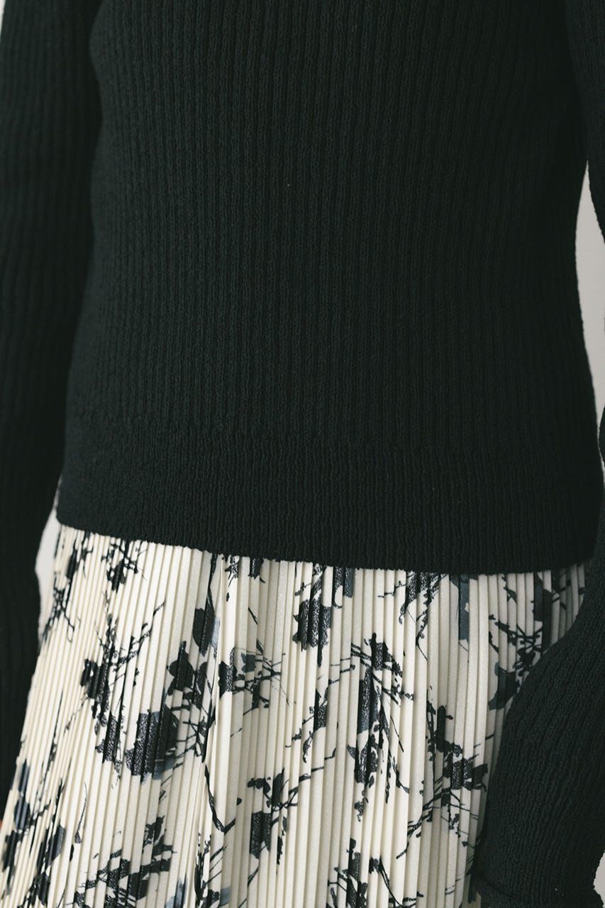 STYLEMIXER「レースアップリブニットトップ」|ニット・セーター|