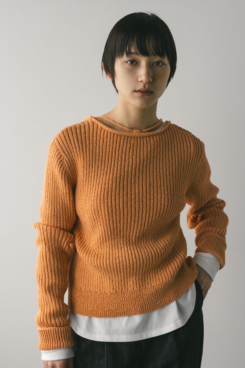 STYLEMIXER「レースアップリブニットトップ」|ニット・セーター|