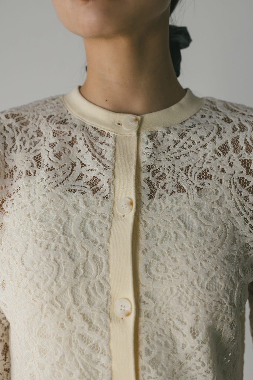 STYLEMIXER「ニュアンスレースニットカーデ」|ニット・セーター|