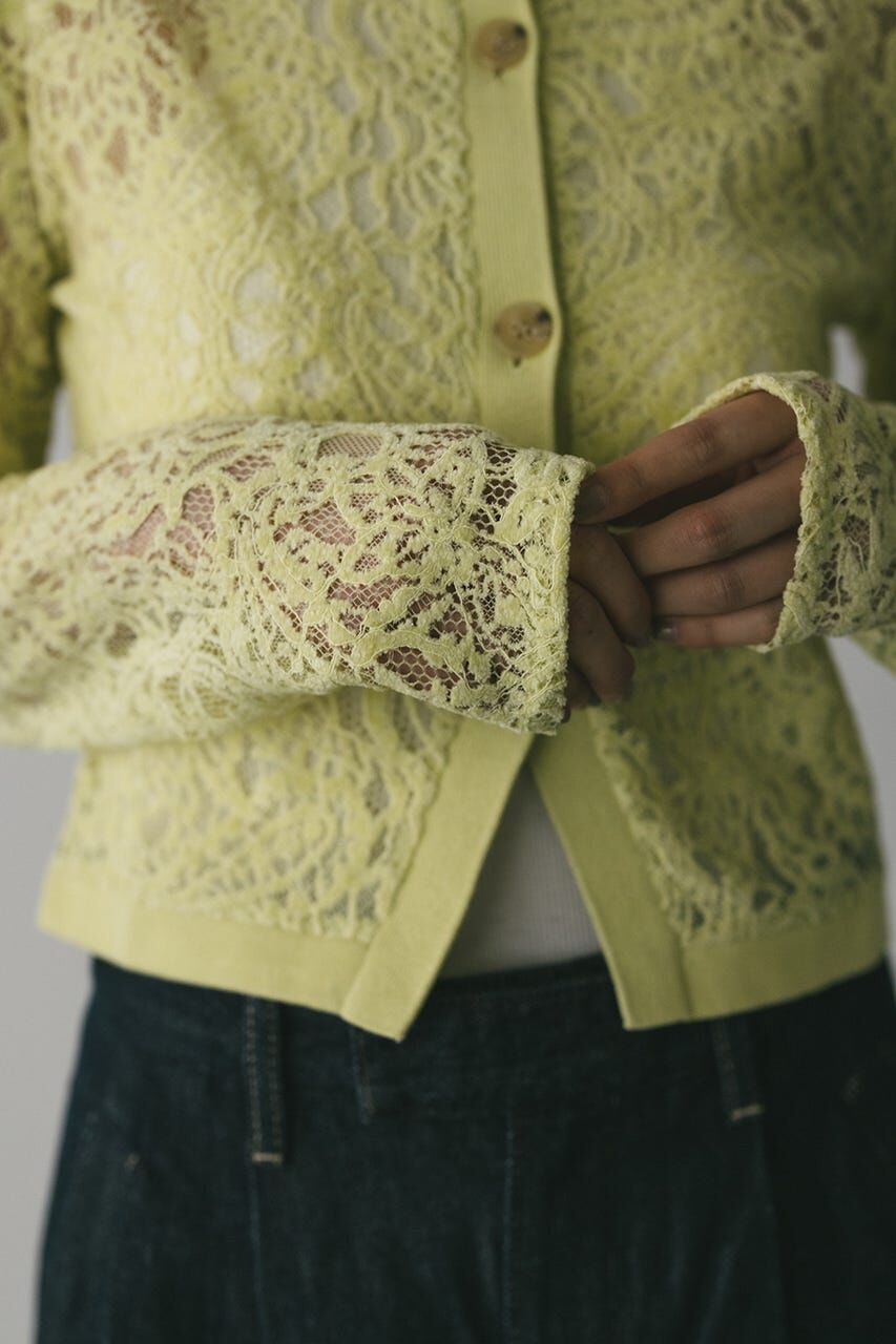 STYLEMIXER「ニュアンスレースニットカーデ」|ニット・セーター|