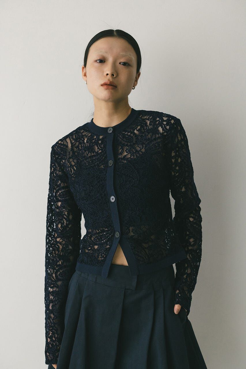 STYLEMIXER「ニュアンスレースニットカーデ」|ニット・セーター|
