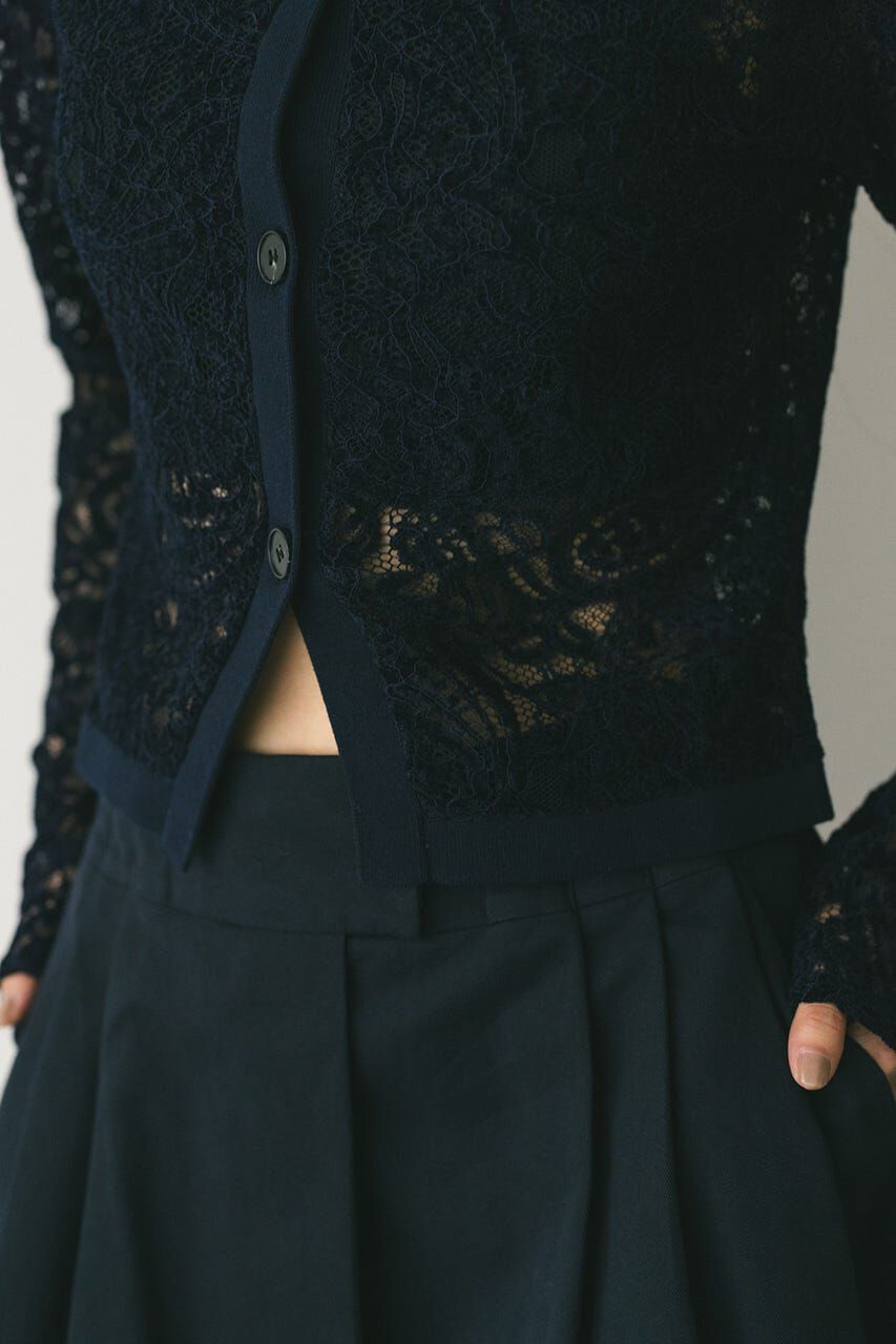 STYLEMIXER「ニュアンスレースニットカーデ」|ニット・セーター|