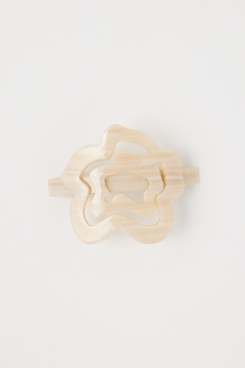 MOUSSY「MARBLE FLOWER バレッタ」|その他|ECRU