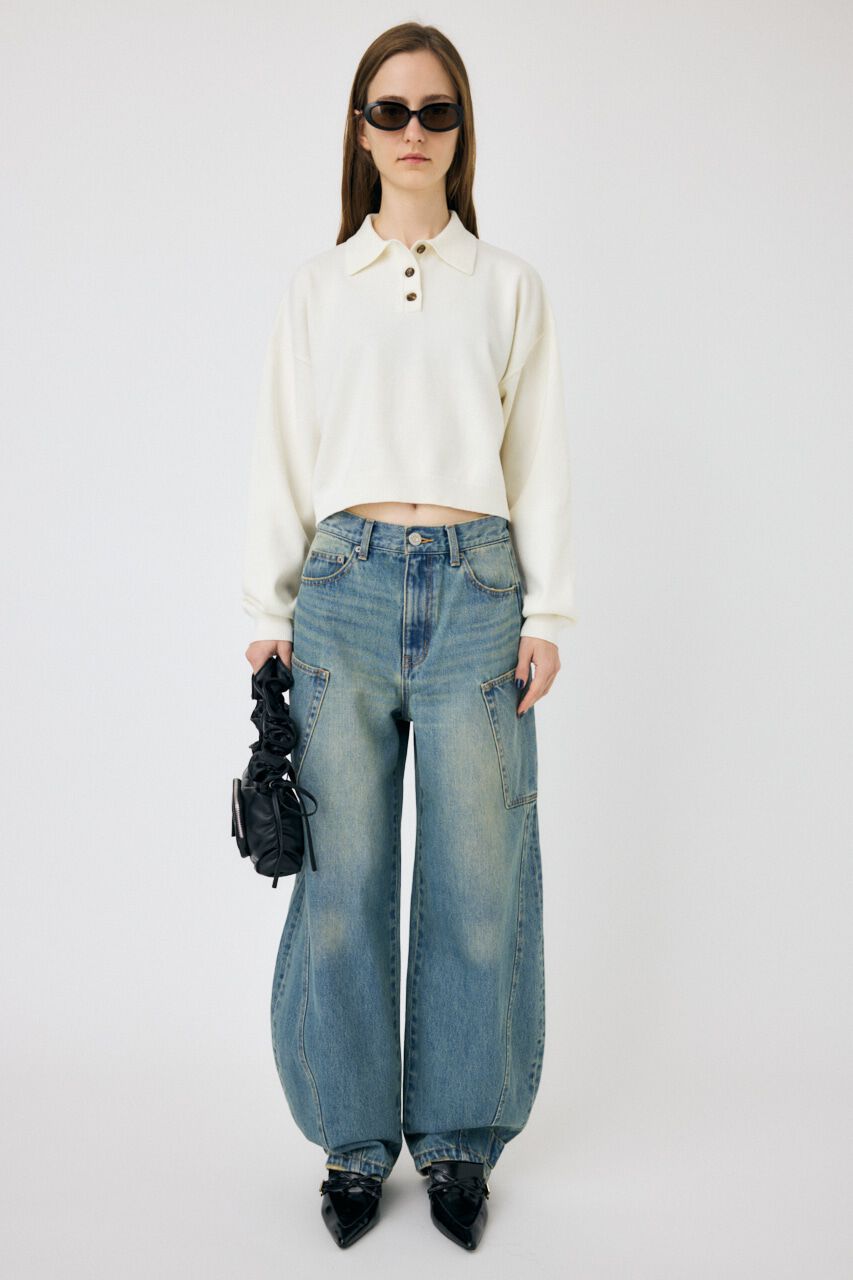 MOUSSY「BOXY KNIT ポロ」|ニット・セーター|