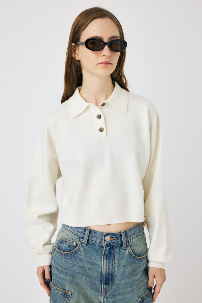 MOUSSY「BOXY KNIT ポロ」|ニット・セーター|