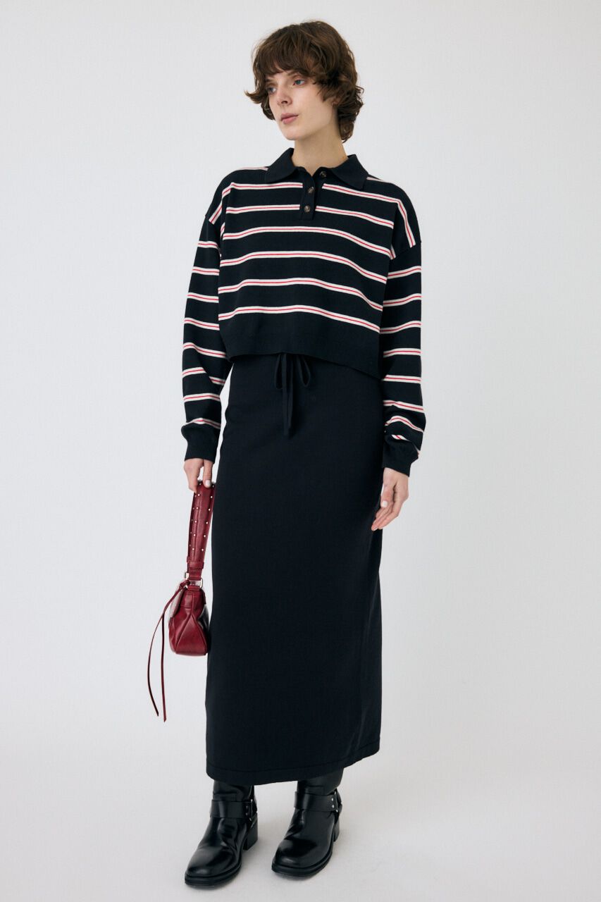 MOUSSY「BOXY KNIT ポロ」|ニット・セーター|