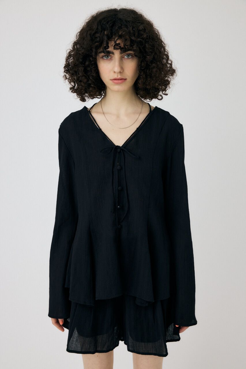 MOUSSY「SLEEVE FLARE シャツ & スカート」|ワンピース|