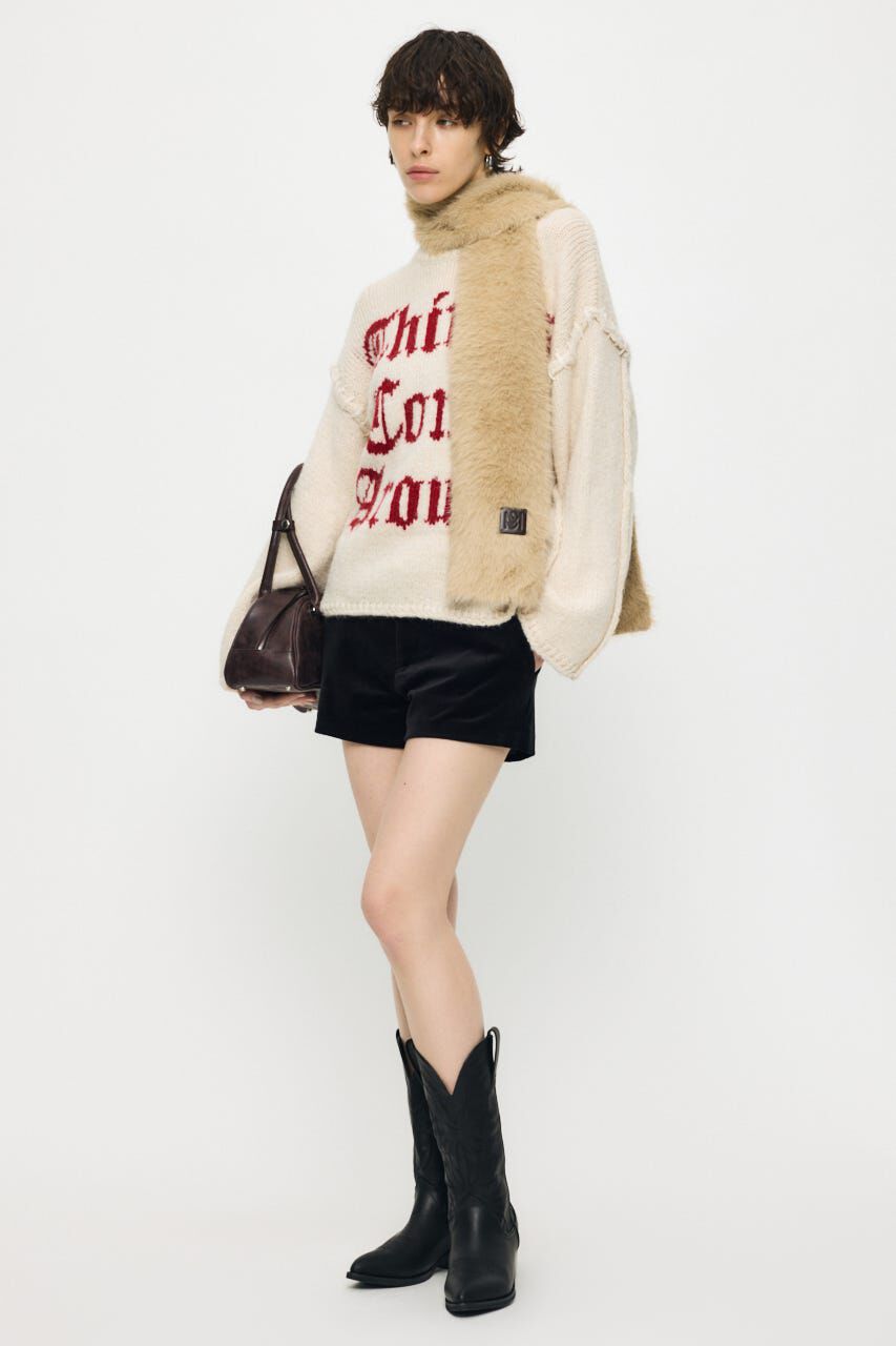 MOUSSY「JACQUARD WORD セーター」|ニット・セーター|