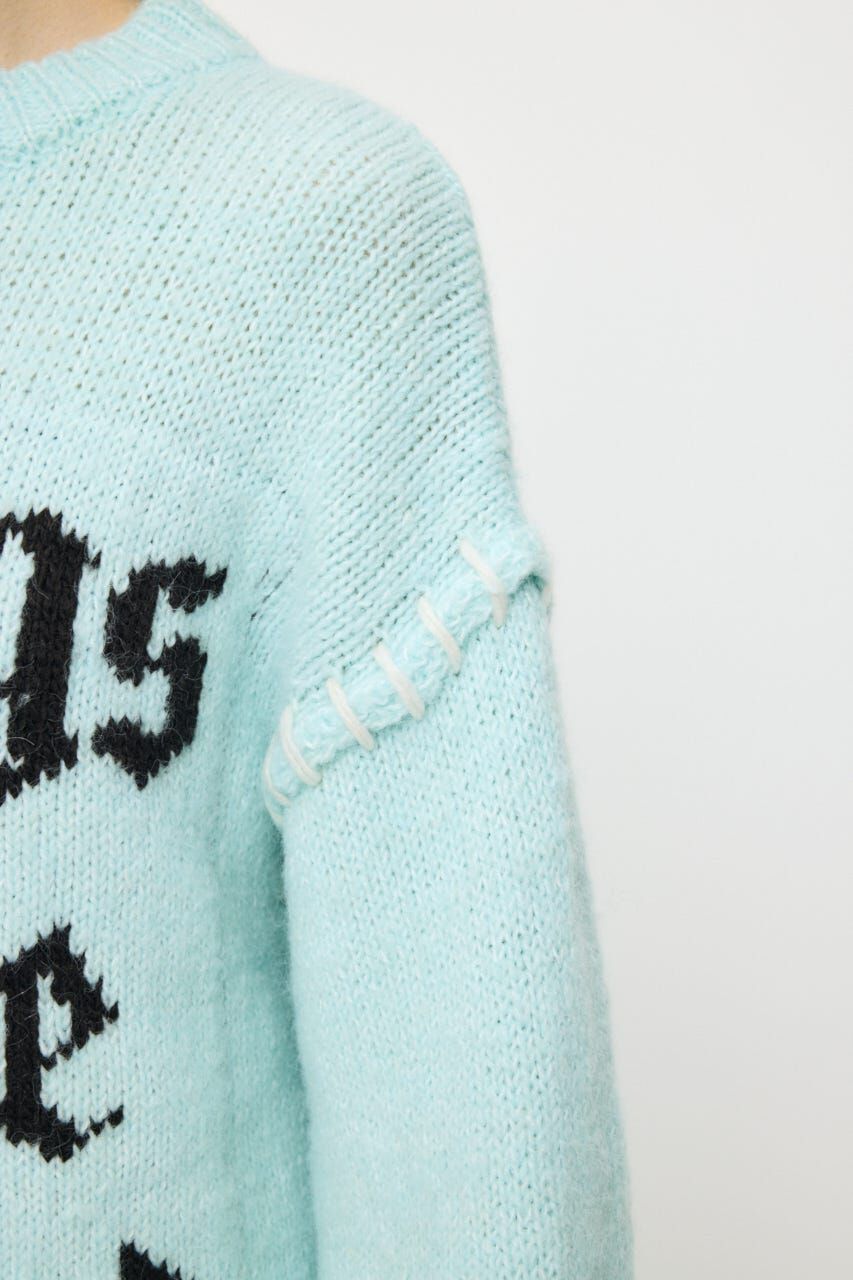 MOUSSY「JACQUARD WORD セーター」|ニット・セーター|