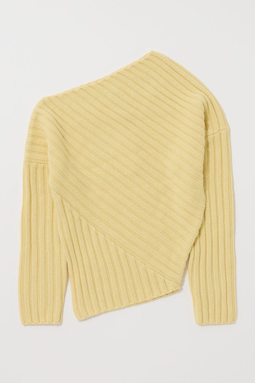MOUSSY「ASYMMETRY RIB ニット」|ニット・セーター|