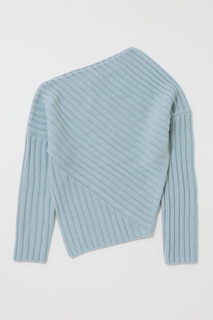 MOUSSY「ASYMMETRY RIB ニット」|ニット・セーター|