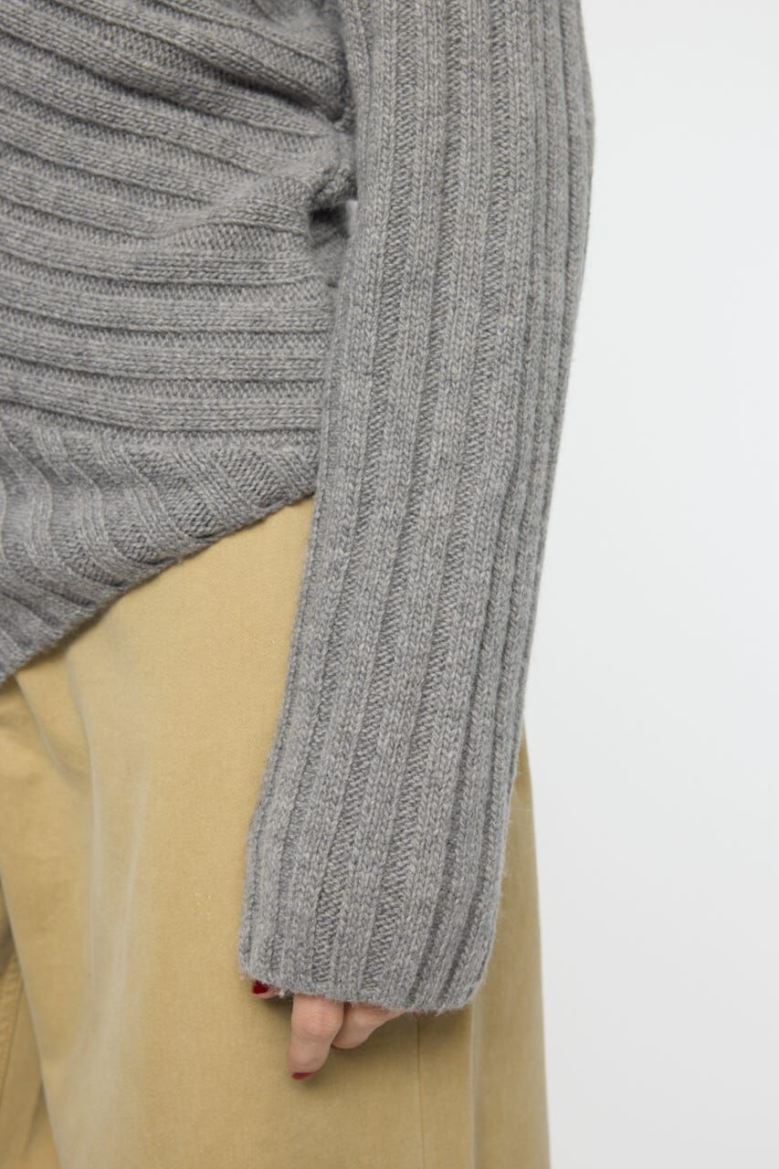 MOUSSY「ASYMMETRY RIB ニット」|ニット・セーター|