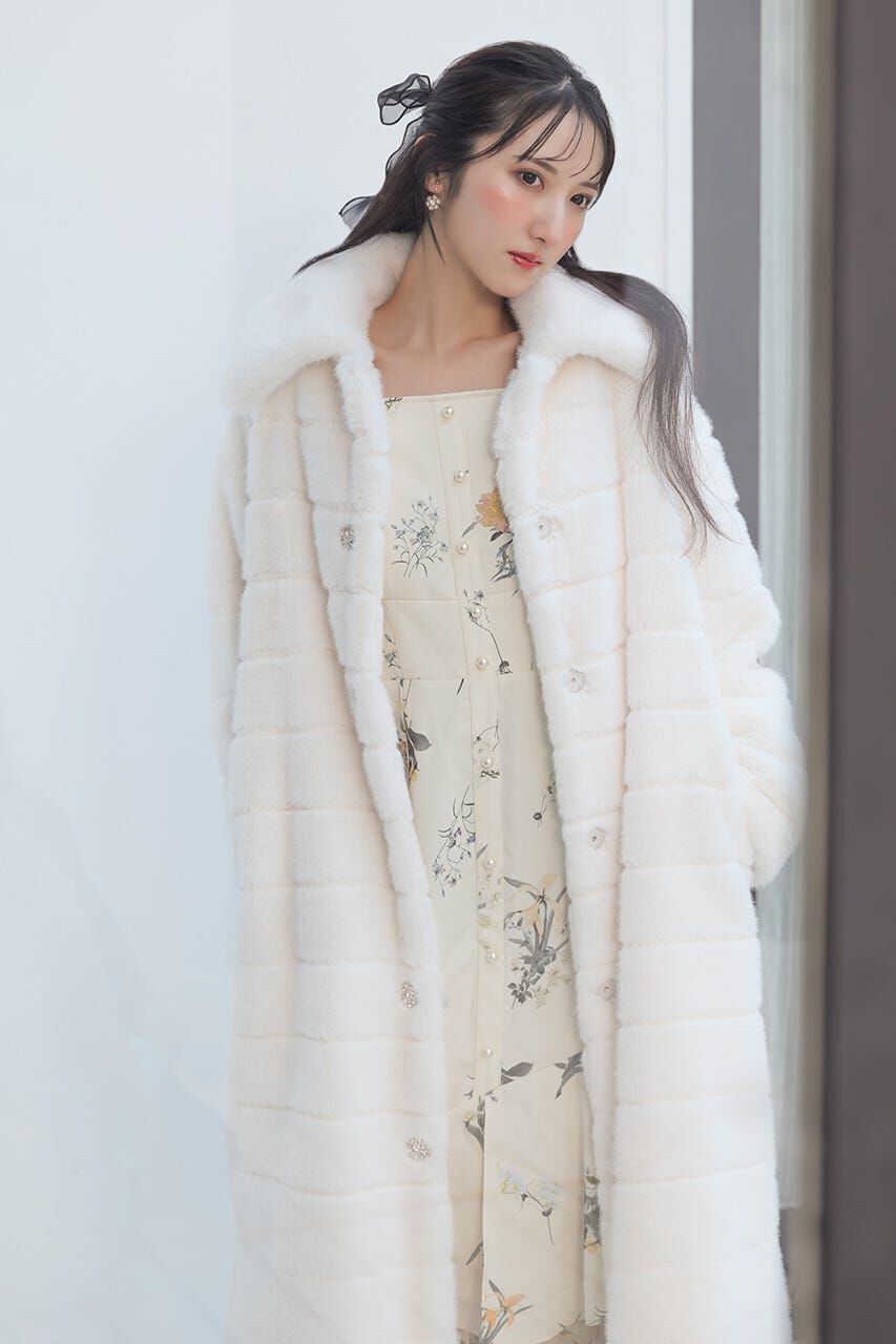 rienda「ニュアンスラインフェイクファーコート」|その他|