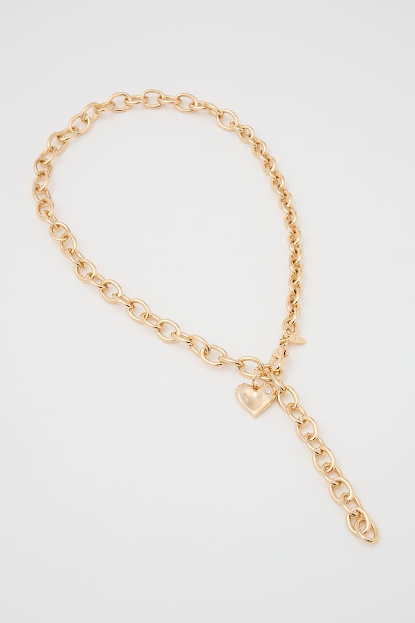 rienda「ニュアンスハートプレートネックレス」|ネックレス|