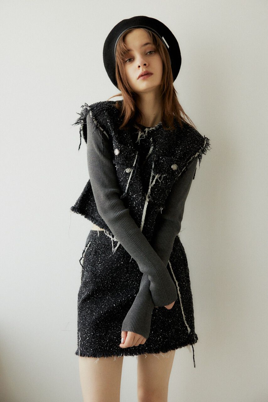 SLY「GRAIN TWEED VEST-BE」|その他|