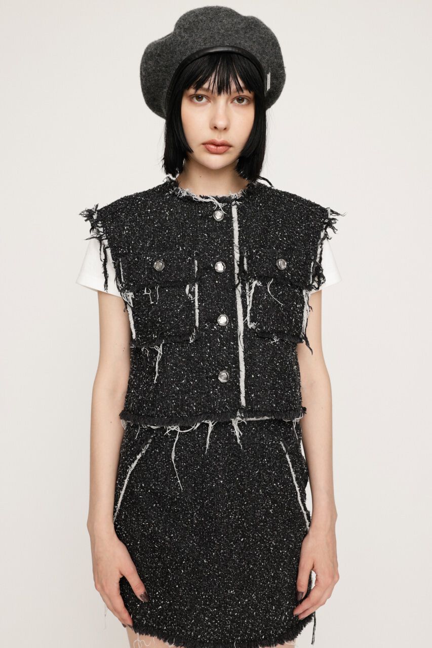 SLY「GRAIN TWEED VEST-BE」|その他|
