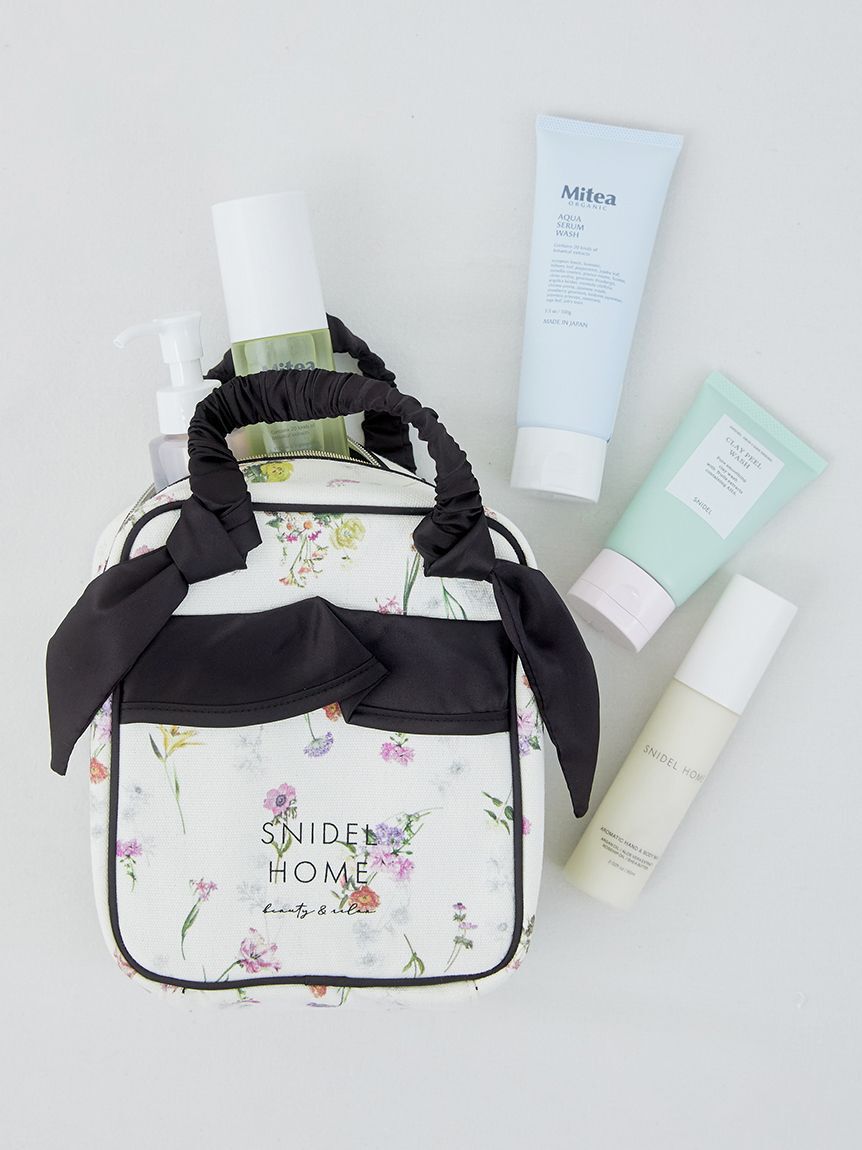 SNIDEL HOME「キャンバストラベルポーチ（FLOWER）」|ポーチ|