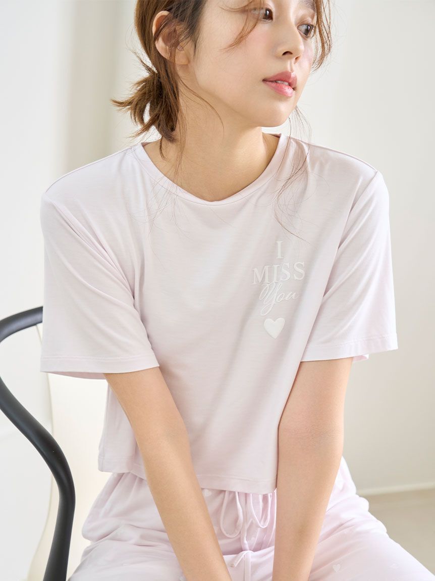 SNIDEL HOME「【接触冷感】カットレーヨンTシャツ」|ルームウェア|PNK