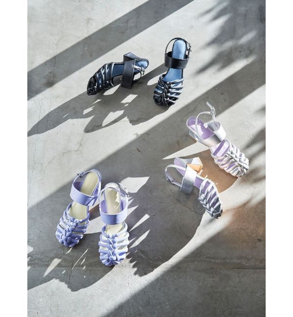 ELENDEEK「GURKHA SQUARE HEEL SANDAL」|サンダル|