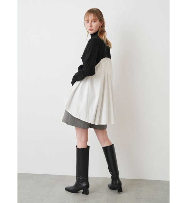 ELENDEEK「SQUARE LONG BOOTS」|ロングブーツ|