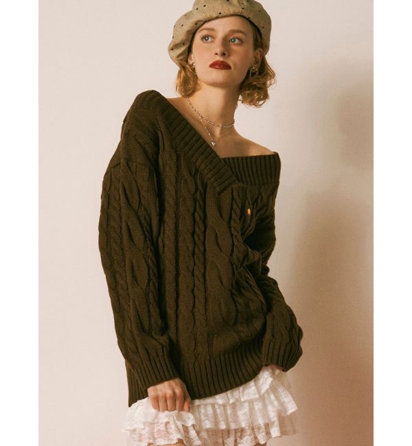 RESEXXY「ポイントハートパールストーンネックレス」|ネックレス|