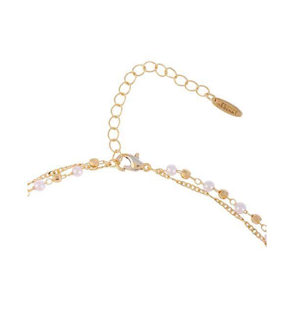 RESEXXY「ポイントハートパールストーンネックレス」|ネックレス|