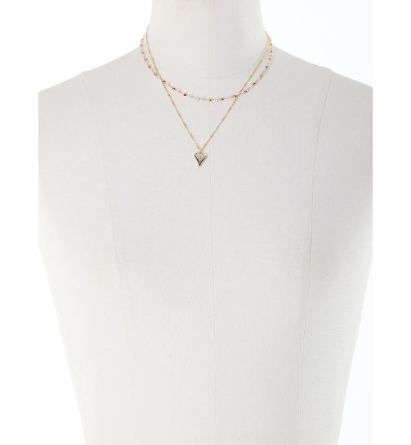 RESEXXY「ポイントハートパールストーンネックレス」|ネックレス|