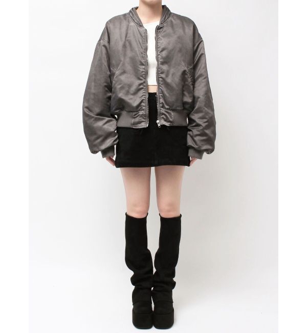 EMODA「スカーフフーディナイロンブルゾン」|ブルゾン・スタジャン|