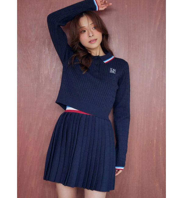 MERCURYDUO「U.S. POLO ASSN.別注 配色ラインニットセットアップ」|ワンピース|