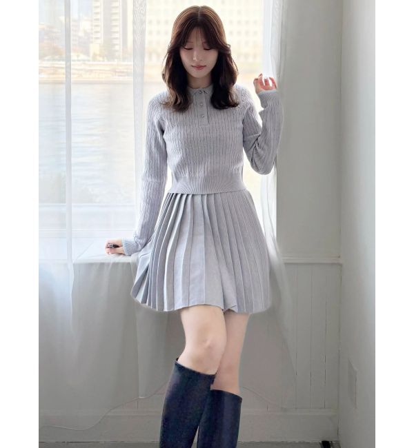 MERCURYDUO「U.S. POLO ASSN.別注 配色ラインニットセットアップ」|ワンピース|