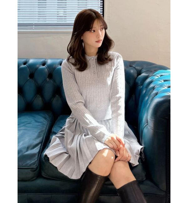 MERCURYDUO「U.S. POLO ASSN.別注 配色ラインニットセットアップ」|ワンピース|