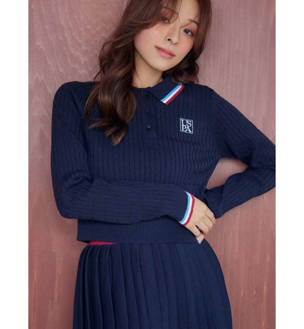MERCURYDUO「U.S. POLO ASSN.別注 配色ラインニットセットアップ」|ワンピース|