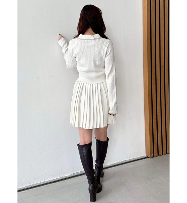 MERCURYDUO「U.S. POLO ASSN.別注 配色ラインニットセットアップ」|ワンピース|