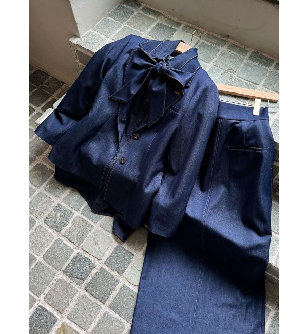 LAGUNAMOON「【柳橋唯コラボ】ワイドスリーブタイネックシャツ」|シャツ・ブラウス|