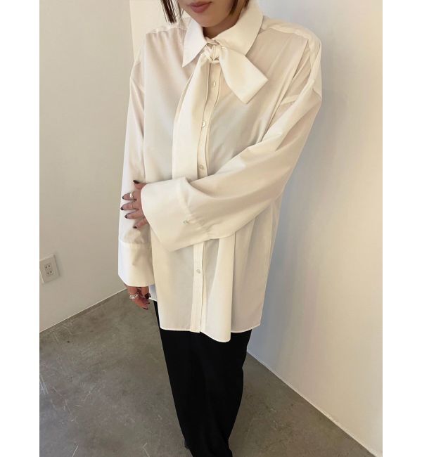 LAGUNAMOON「【柳橋唯コラボ】ワイドスリーブタイネックシャツ」|シャツ・ブラウス|