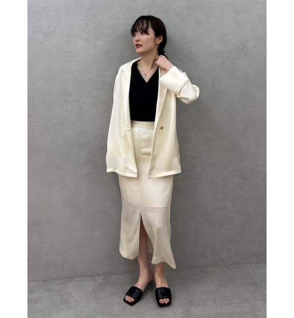 LAGUNAMOON「サテンオーバージャケット」|テーラードジャケット|