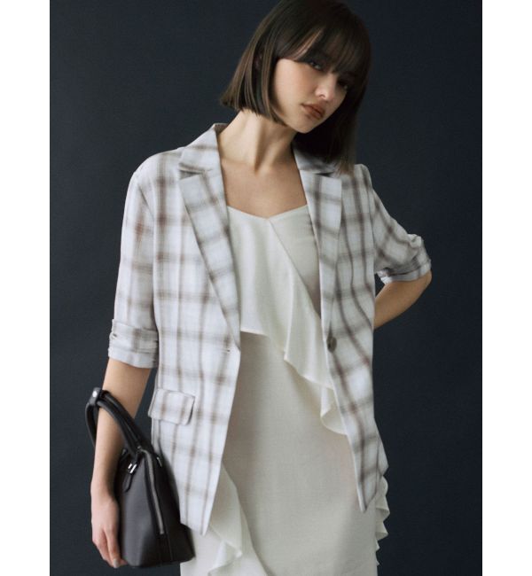 LAGUNAMOON「ハーフスリーブチェックジャケット」|その他|
