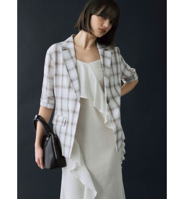 LAGUNAMOON「ハーフスリーブチェックジャケット」|その他|