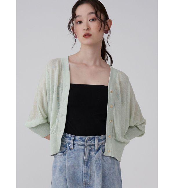 LAGUNAMOON「2WAYラメシアーカーディガン」|カーディガン|