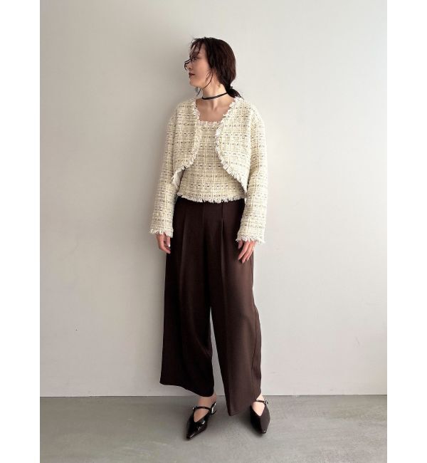 LAGUNAMOON「テープヤーンツイードジャケット」|その他|