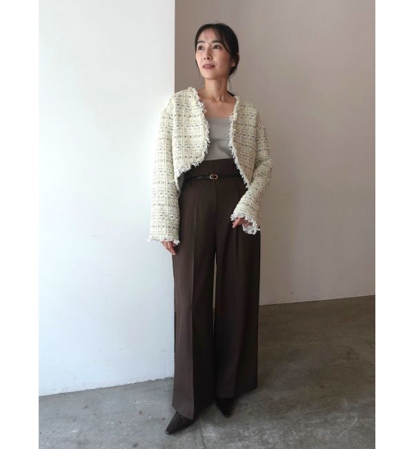 LAGUNAMOON「テープヤーンツイードジャケット」|その他|