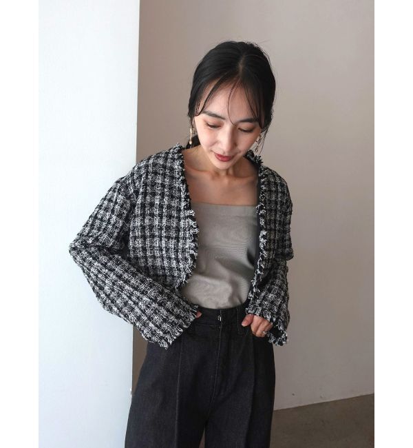 LAGUNAMOON「テープヤーンツイードジャケット」|その他|