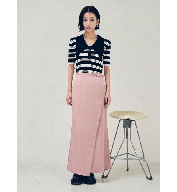 LAGUNAMOON「サテンラップデザインサテンナロースカート」|スカート|