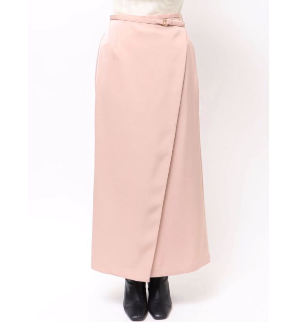 LAGUNAMOON「サテンラップデザインサテンナロースカート」|スカート|