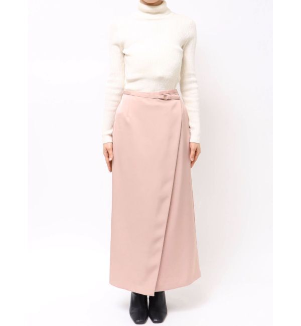 LAGUNAMOON「サテンラップデザインサテンナロースカート」|スカート|