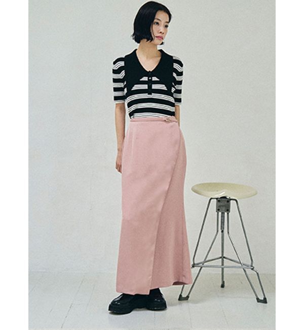 LAGUNAMOON「サテンラップデザインサテンナロースカート」|スカート|