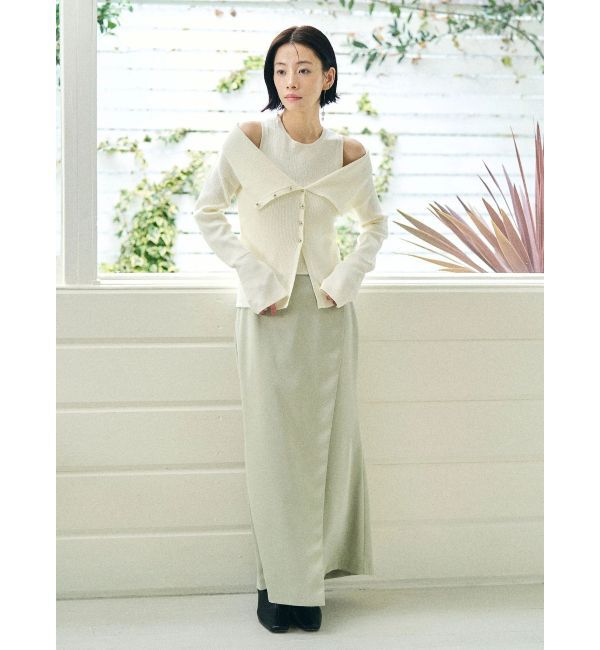 LAGUNAMOON「サテンラップデザインサテンナロースカート」|スカート|