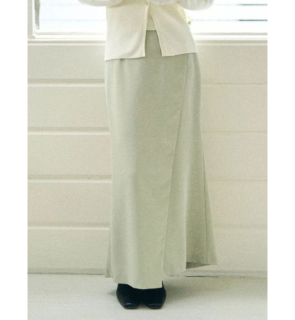 LAGUNAMOON「サテンラップデザインサテンナロースカート」|スカート|ミントグリーン