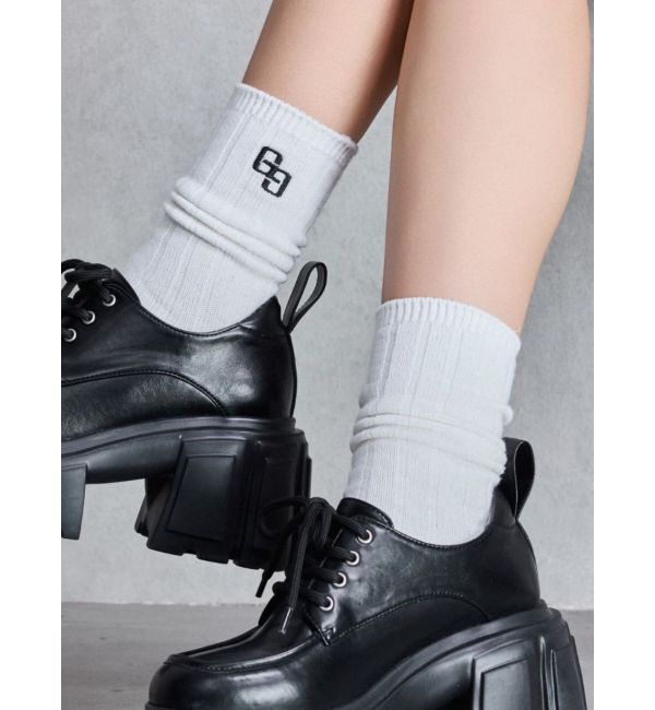 GYDA「GG WIDE RIB LOOSE SOX」|ソックス|オフホワイト